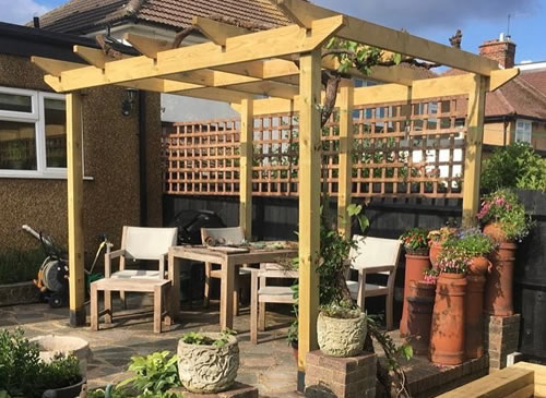 traditional pergola created in Rickmansworth